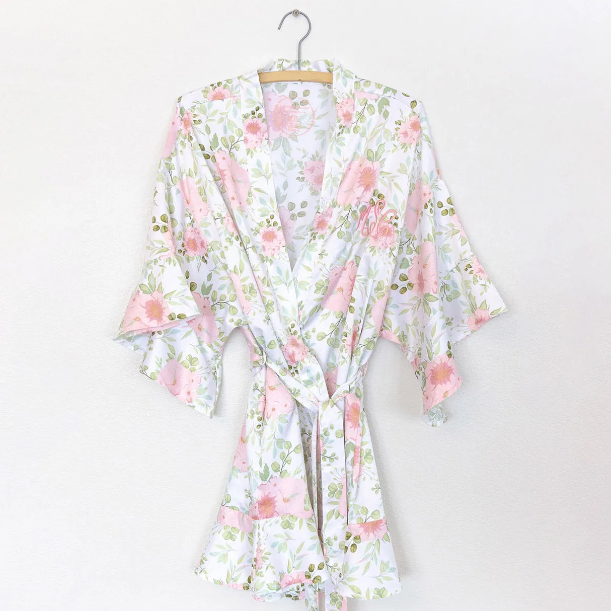 Satin Silky Monogrammed Robe - 3 Colors