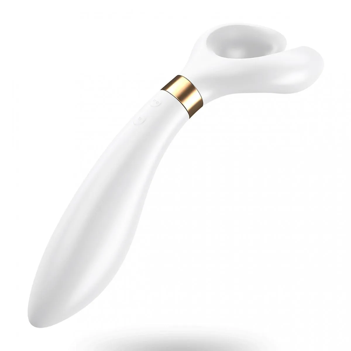 Satisfyer Partner Multifun Vibrator 3 - White Silicone Multi-Use Vibrator