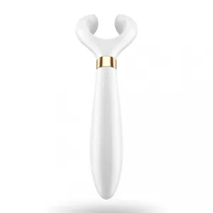 Satisfyer Partner Multifun Vibrator 3 - White Silicone Multi-Use Vibrator