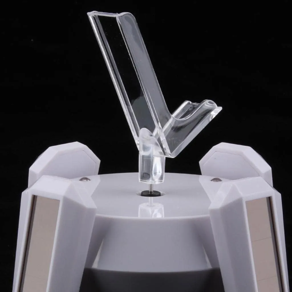 SAUDEEP INDIA Solar Powered 360° Rotating Display Stand with LED Light - Ideal for Watches, Phones, and Jewelry(Model 01)