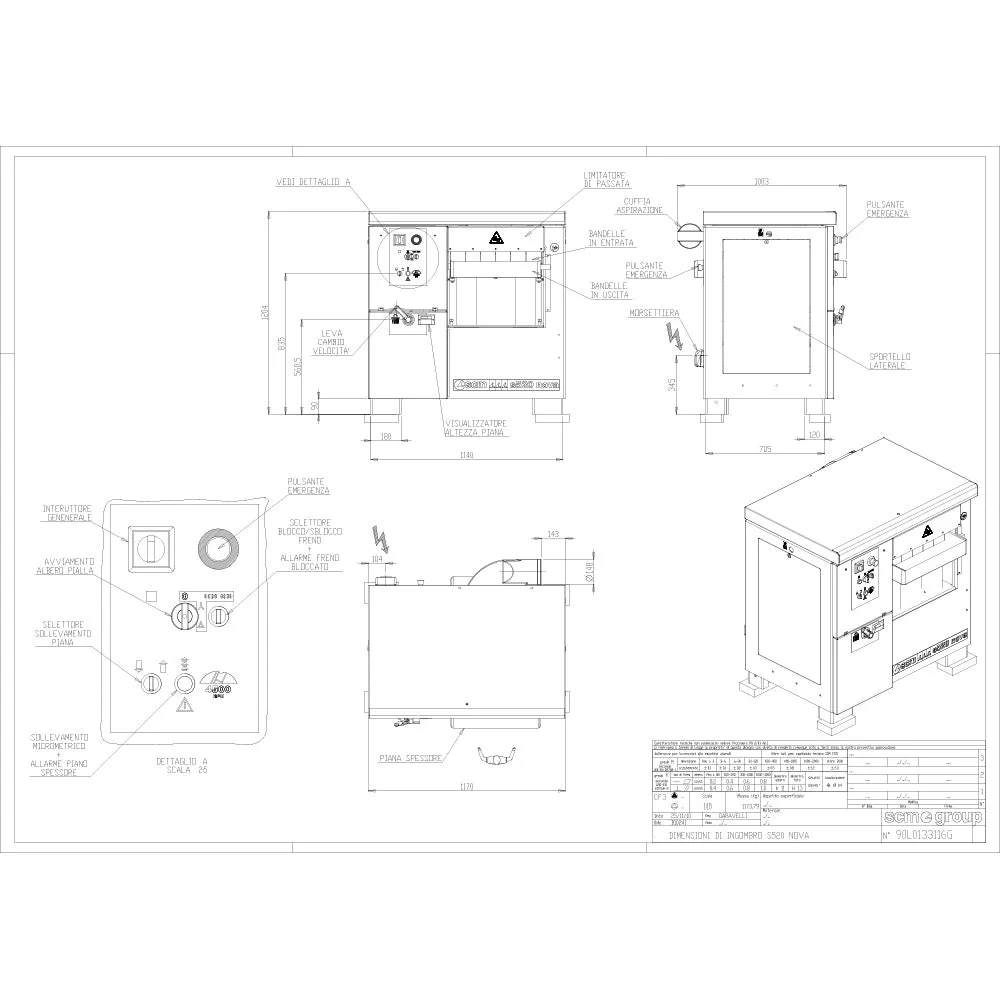 SCM Nova S 520 - Tersa 20" Planer