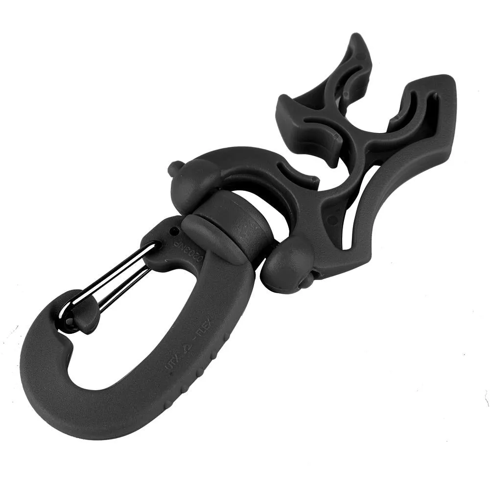 Scuba Diving Regulator Double BCD Hose Holder with Clip Buckle Hook