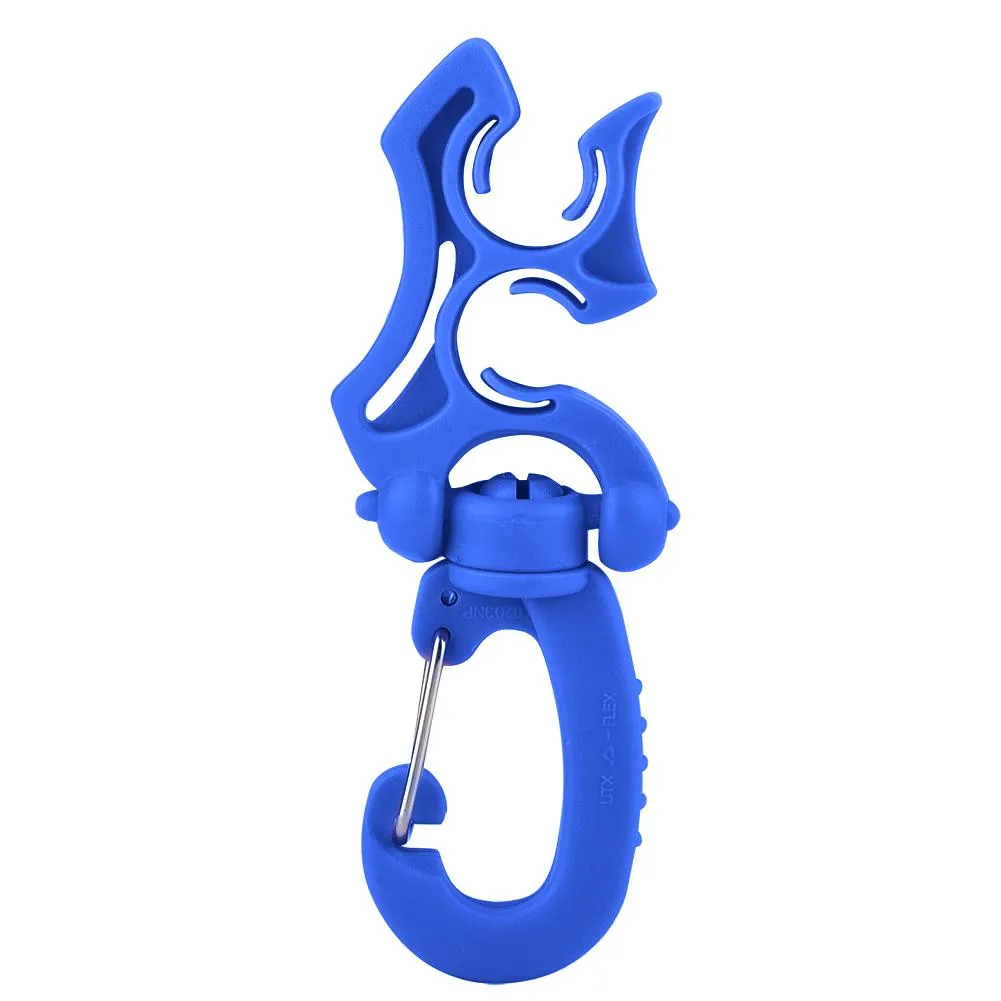 Scuba Diving Regulator Double BCD Hose Holder with Clip Buckle Hook