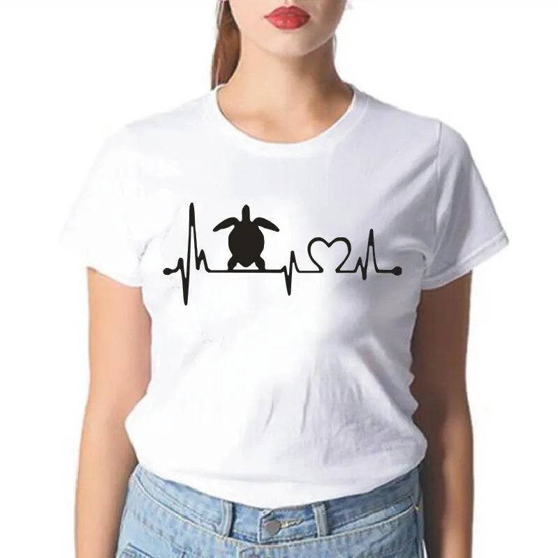 Scuba diving T-Shirt for Women | Sea Turtle Heartbeat Lifeline