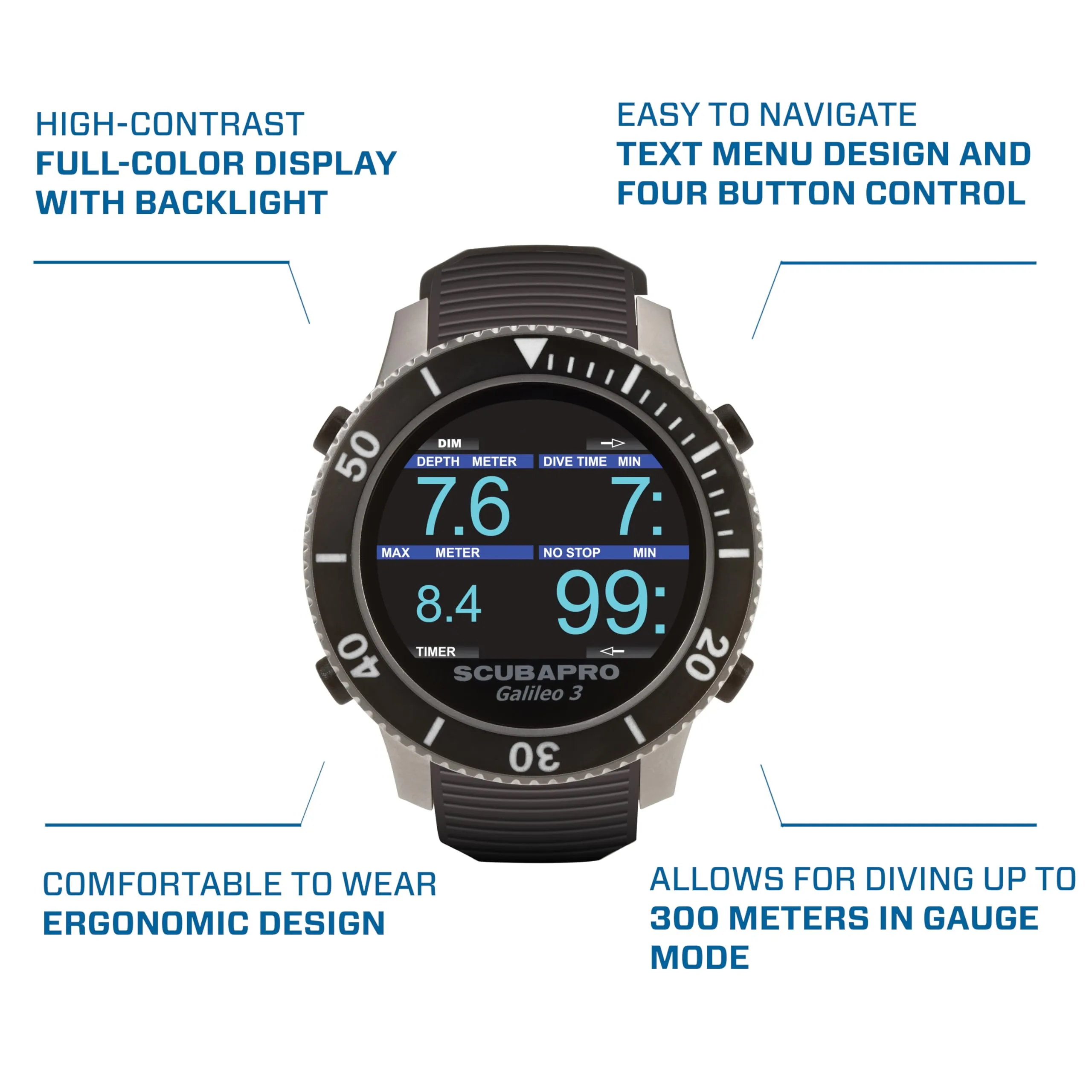 SCUBAPRO G3 Wrist Dive Computer w/Transmitter Smart   Pro