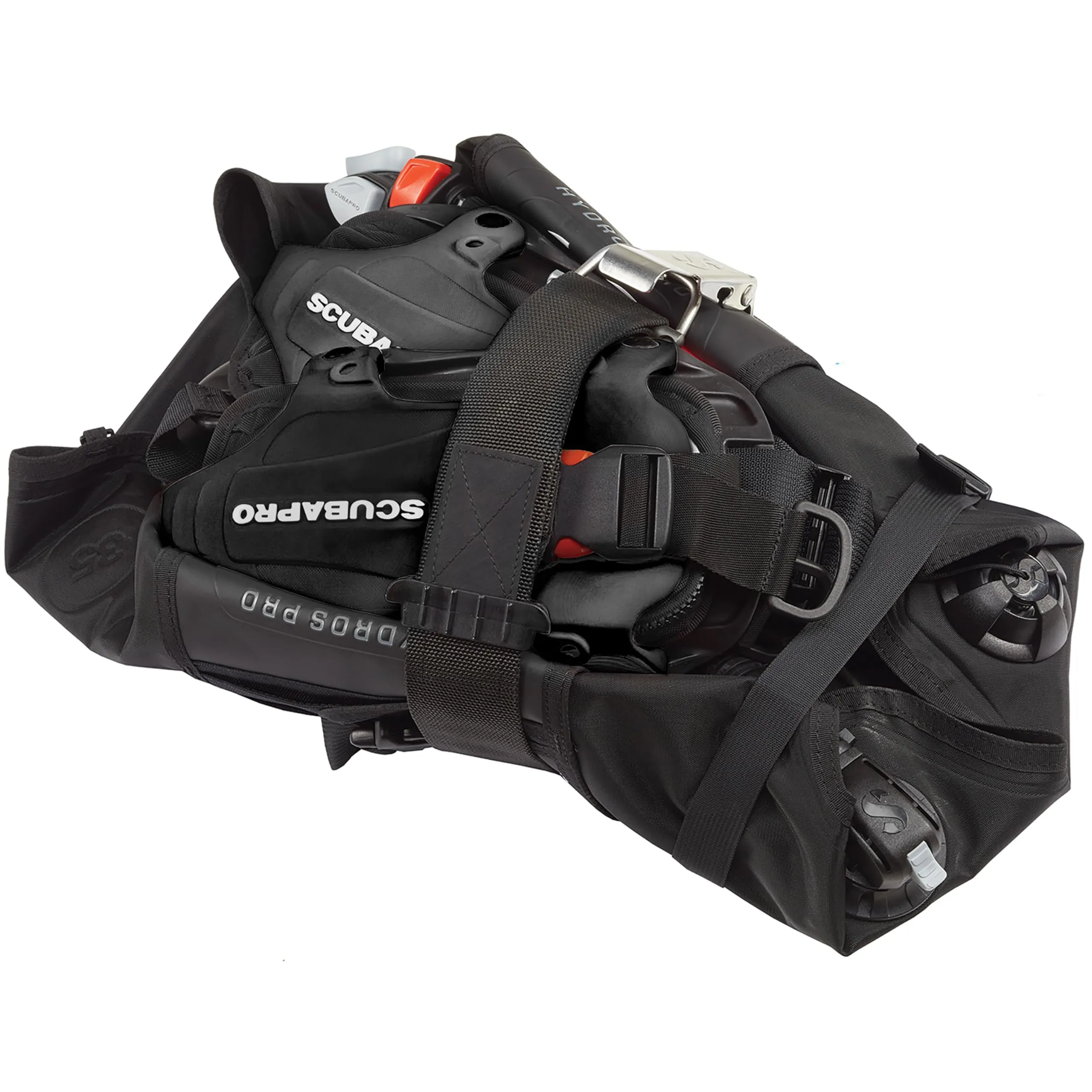 SCUBAPRO Hydros Pro Men's Diving BCD with Air2 5th Generation Inflator Regulator (Large, Black)