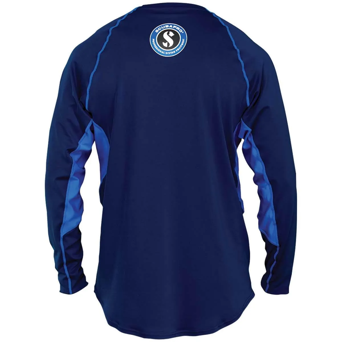 SCUBAPRO Men's Channel Flow UPF 50 Rash Guard Diving Shirt, Long-Sleeve, X-Large, Aegean Blue
