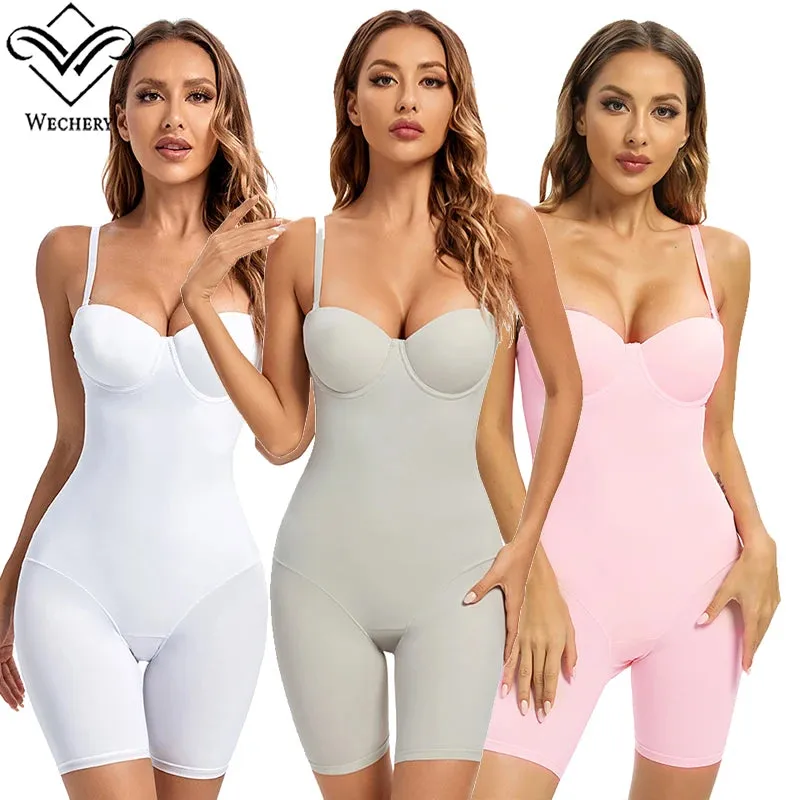 Sculpt Your Silhouette with Women's Underwire Body Shaper Bodysuit - Seamless Shapewear Romper for Flattering Curves