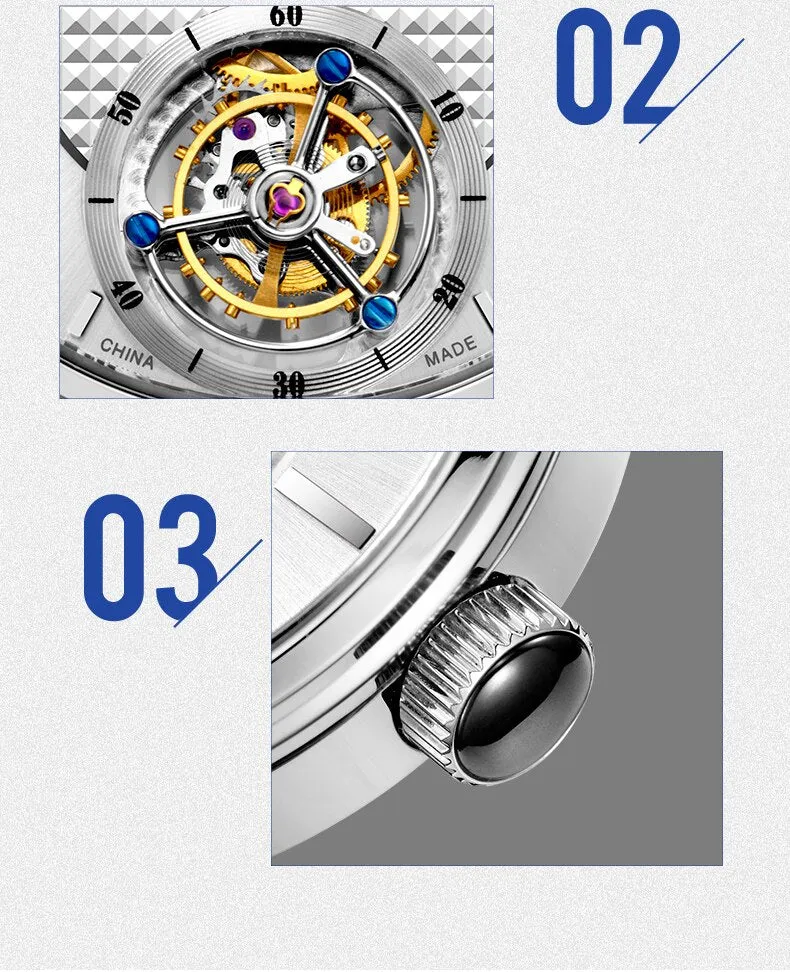 SEA-GULL manual mechanical watch with Tourbillon complication. Calibre : ST8260 Model : 818.860