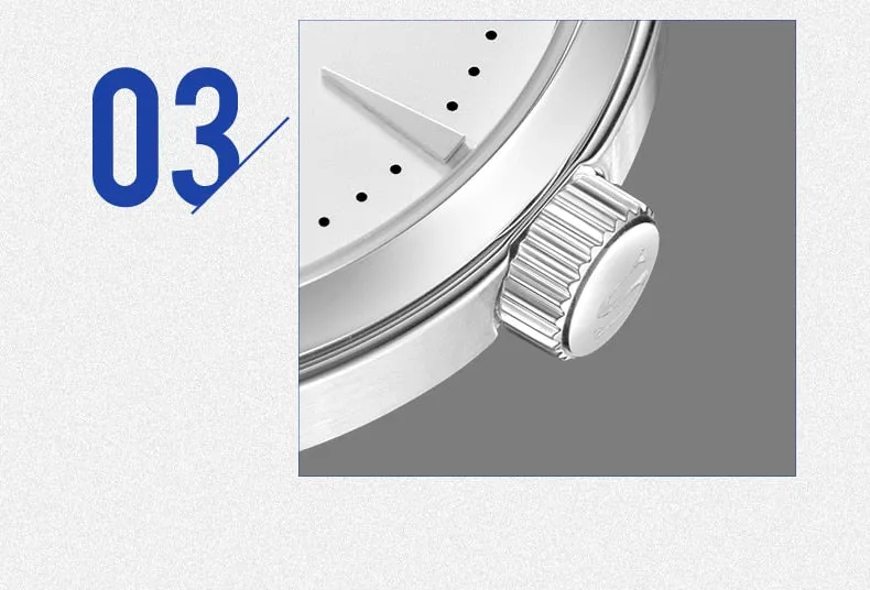 Seagull automatic mechanical watch with seconds sub dial at 6o'clock. 40mm diameter 10mm thickness. Calibre : ST17 Model 819.12.6075 (white) 819.22.6075 (Brown)