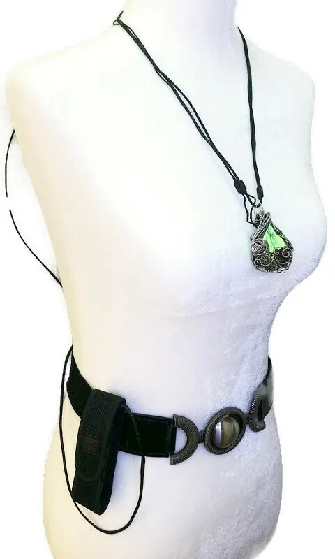 Seasonal Colors Leaf Necklace with Upcycled Electronic and Watch Parts, Steampunk/Cyberpunk Fusion