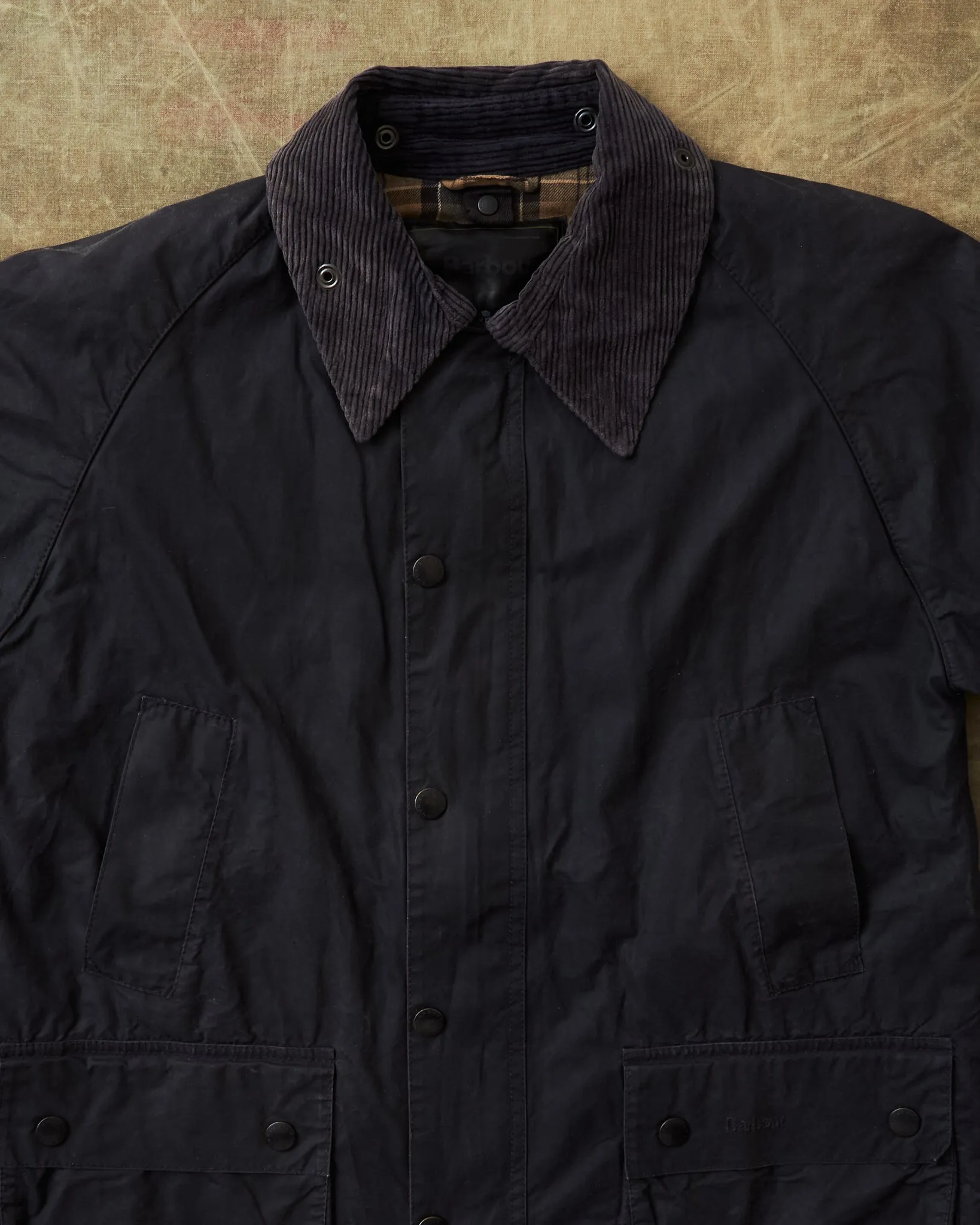 Second Hand Barbour Bedale Black Waxed Jacket Size C42 / 107 cm