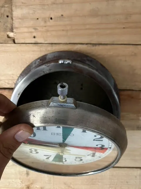 Seiko Salvaged Ships Radio Dial Clock Polished Marine Salvage