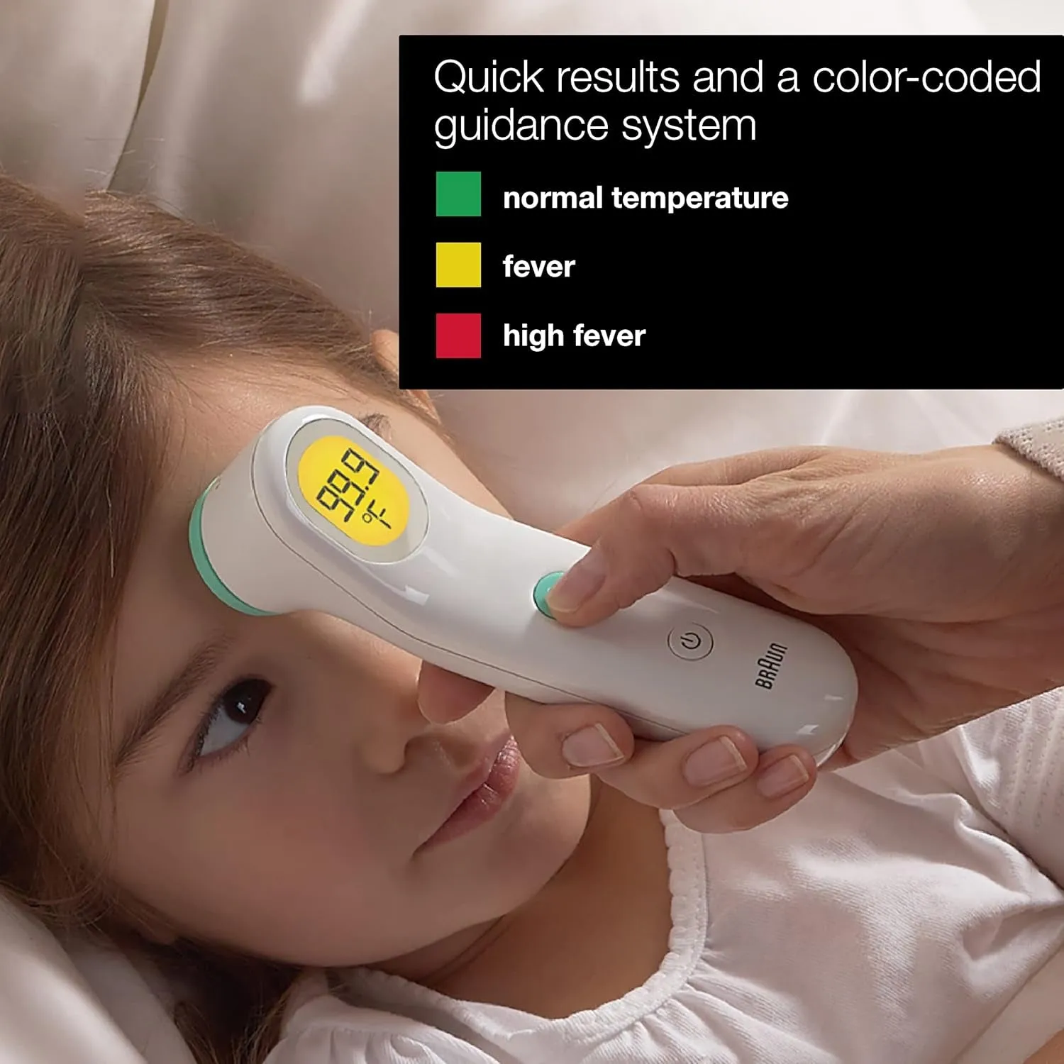 Sensian Contact 5 Forehead Thermometer - Gentle Digital Thermometer with Professional Accuracy and Color Coded Temperature Guidance for All Ages, FSA and HSA Eligible