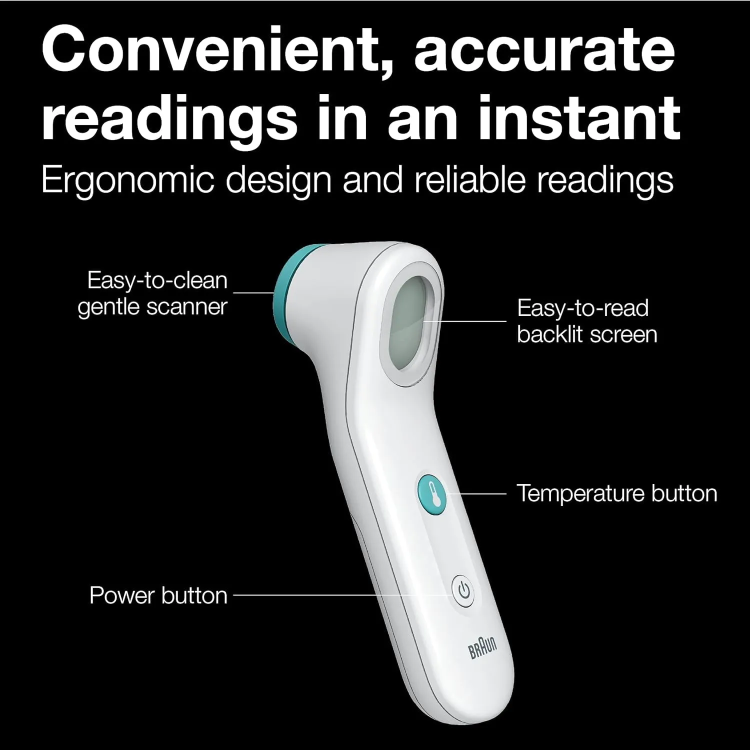 Sensian Contact 5 Forehead Thermometer - Gentle Digital Thermometer with Professional Accuracy and Color Coded Temperature Guidance for All Ages, FSA and HSA Eligible