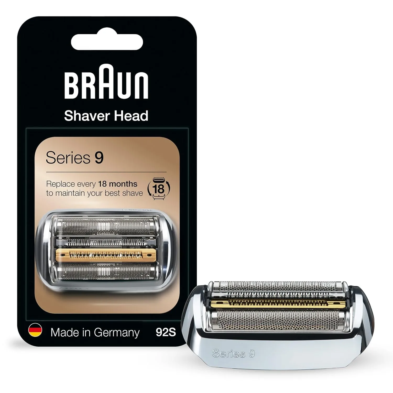 Series 9 Electric Shaver Replacement Head - 92S - Compatible with All Series 9 Electric Razors 9290Cc, 9291Cc, 9370Cc, 9293S, 9385Cc, 9390Cc, 9330S, 9296Cc