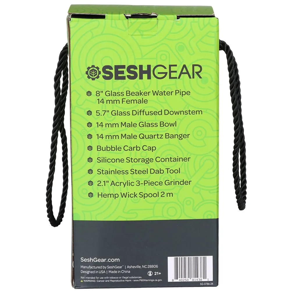 SeshGear Glass Beaker Water Pipe  | 8"