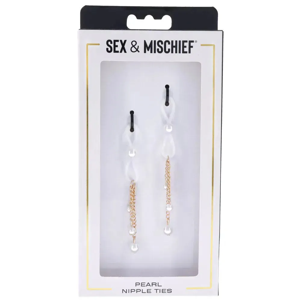Sex & Mischief Pearl Nipple Ties