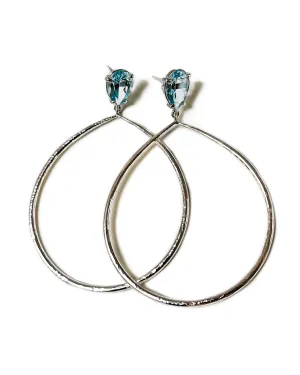 Shannon Hoops in Aqua Quartz