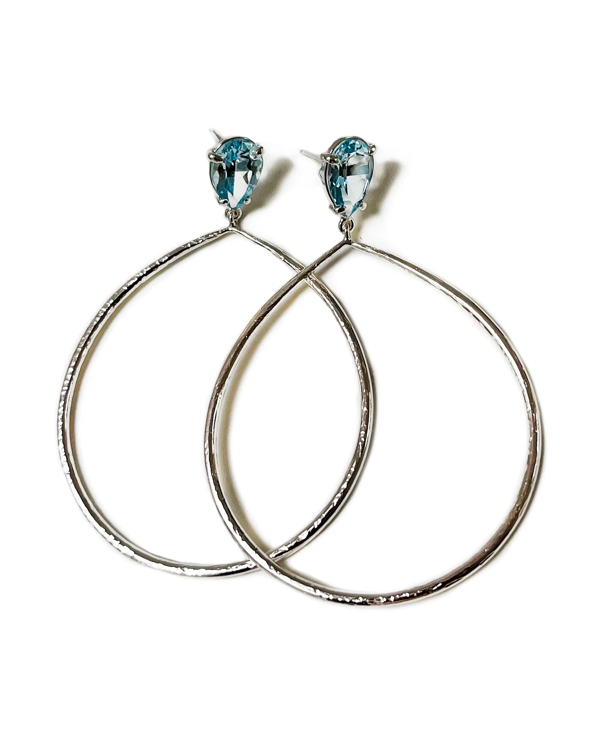 Shannon Hoops in Aqua Quartz