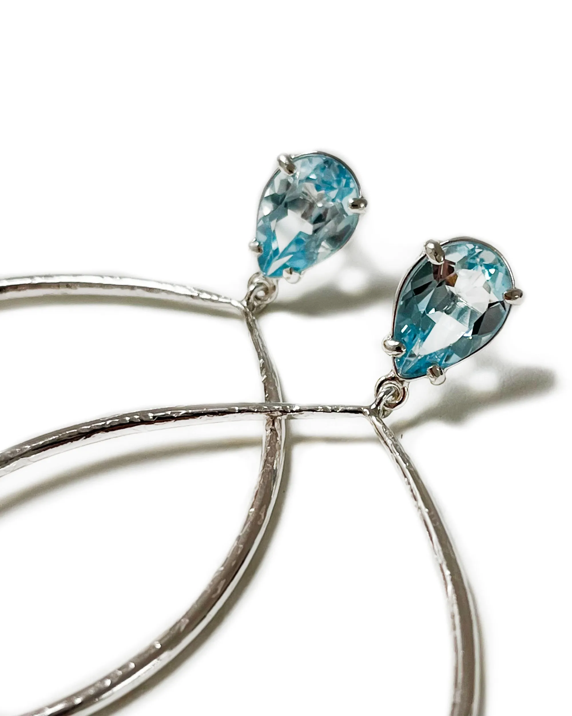 Shannon Hoops in Aqua Quartz