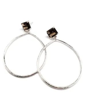 Shannon Hoops in Smoky Quartz
