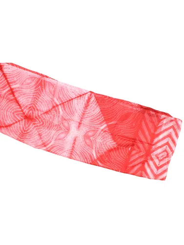 Shibori Silk handmade Bright Red scarf