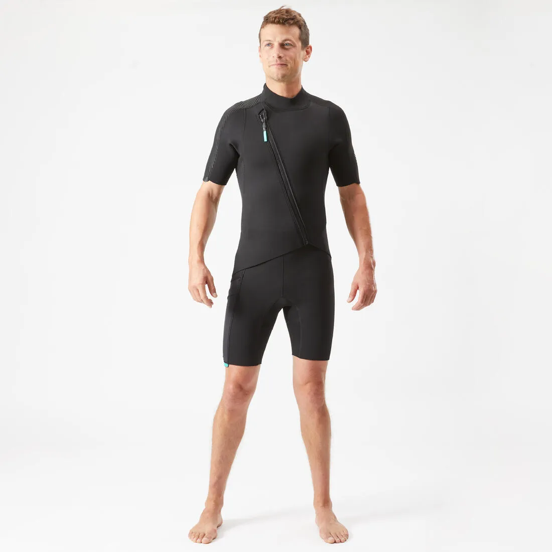 Shorty Neoprene 2mm Easy avec fermeture diagonale frontal Homme frontzip