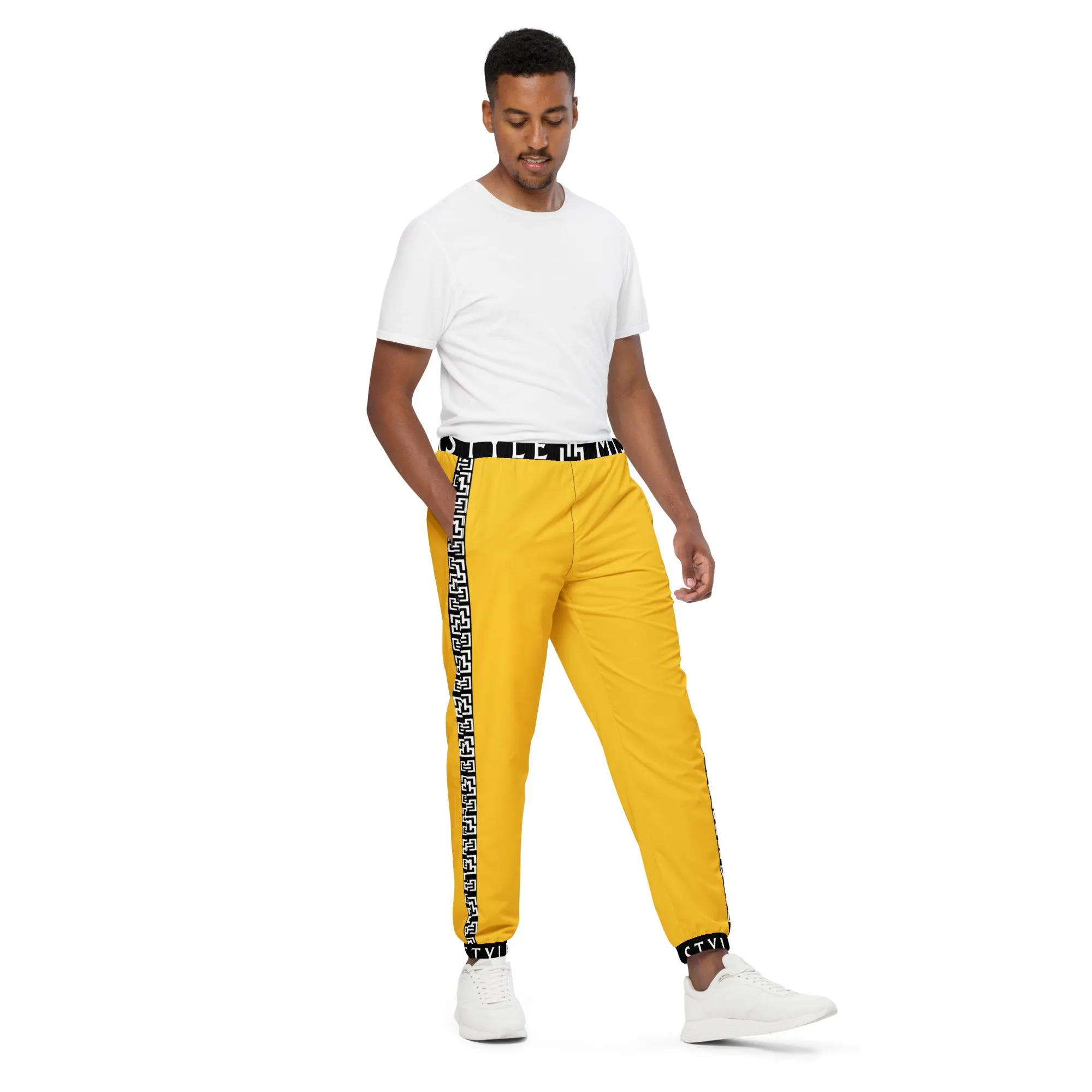 Side Solid Unisex Yellow track pants