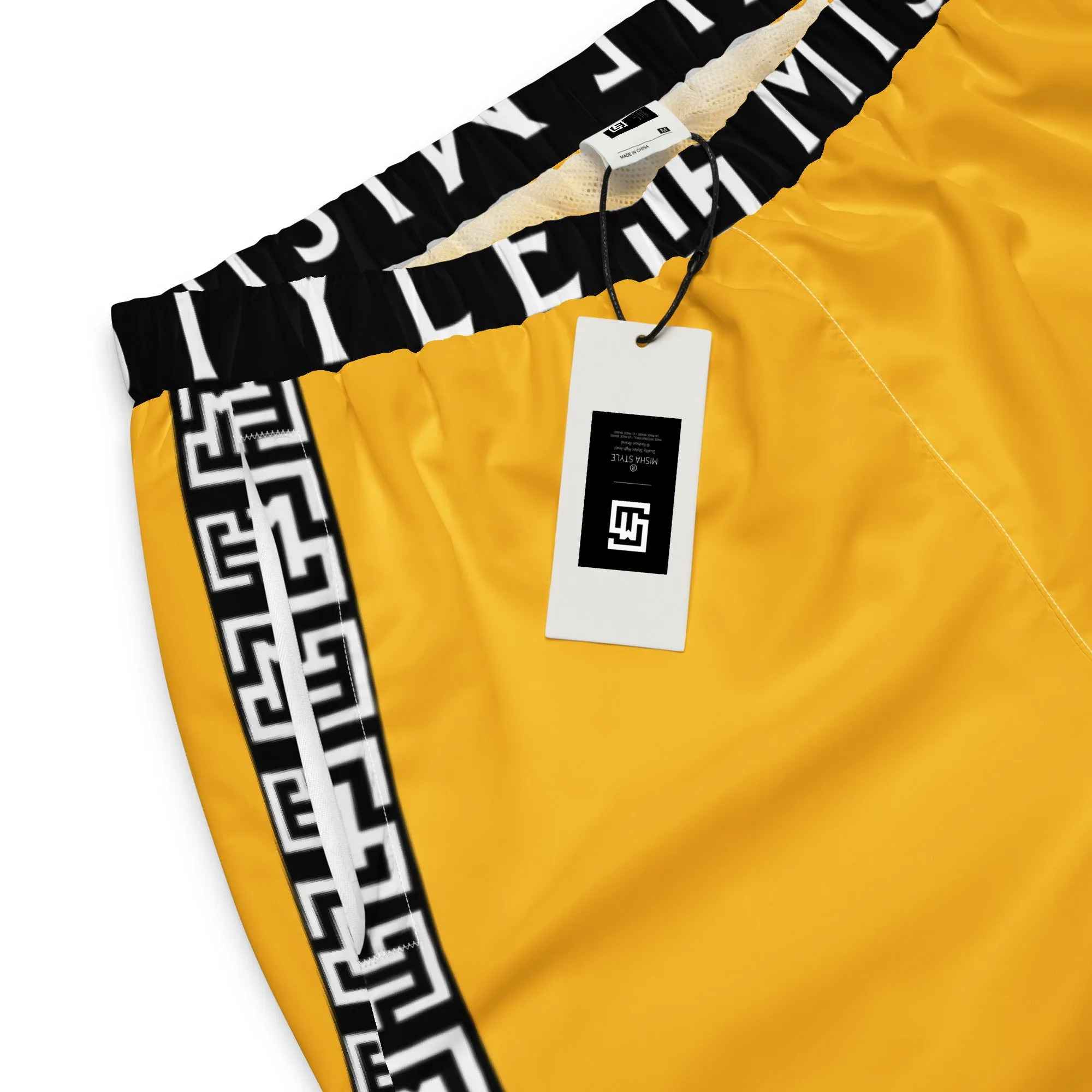 Side Solid Unisex Yellow track pants