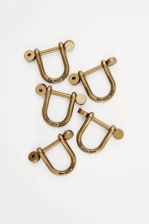 Signature Anchor Charm in Brass