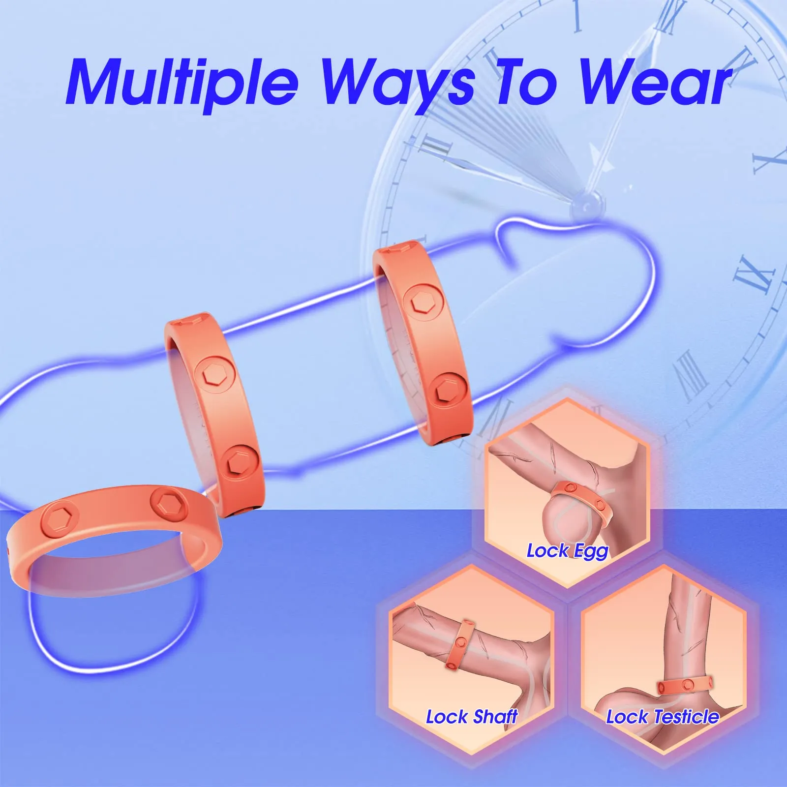 Silicone Cock Rings Set Penis Rings with 6 Different Sizes Tantabosom