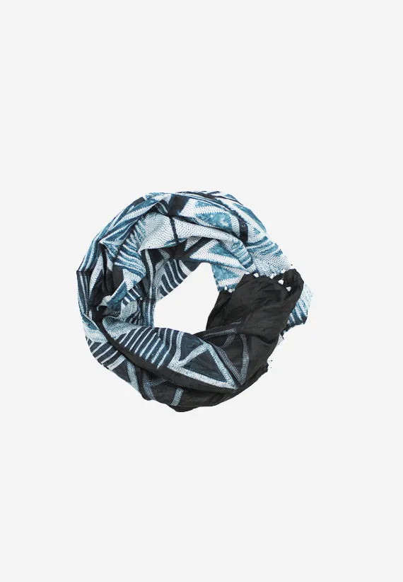 Silk Shibori Grey and White