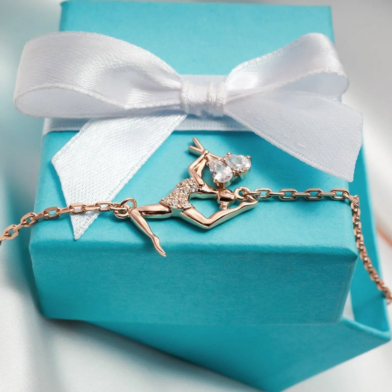 Silver Bracelet "Gymnast with Clubs"