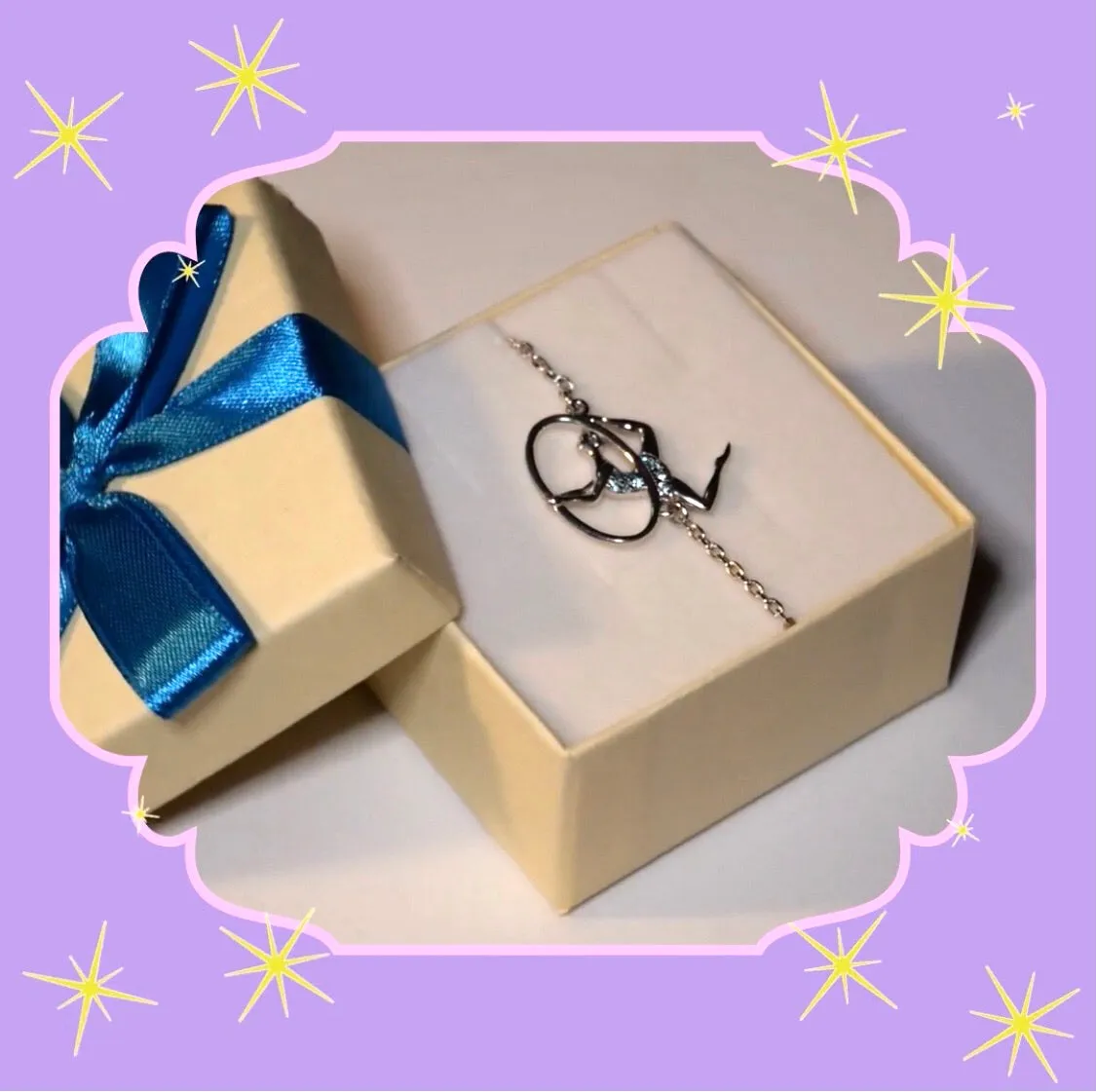 Silver Bracelet "Gymnast with Hoop"