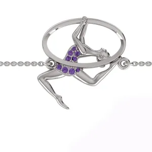 Silver Bracelet "Gymnast with Hoop"