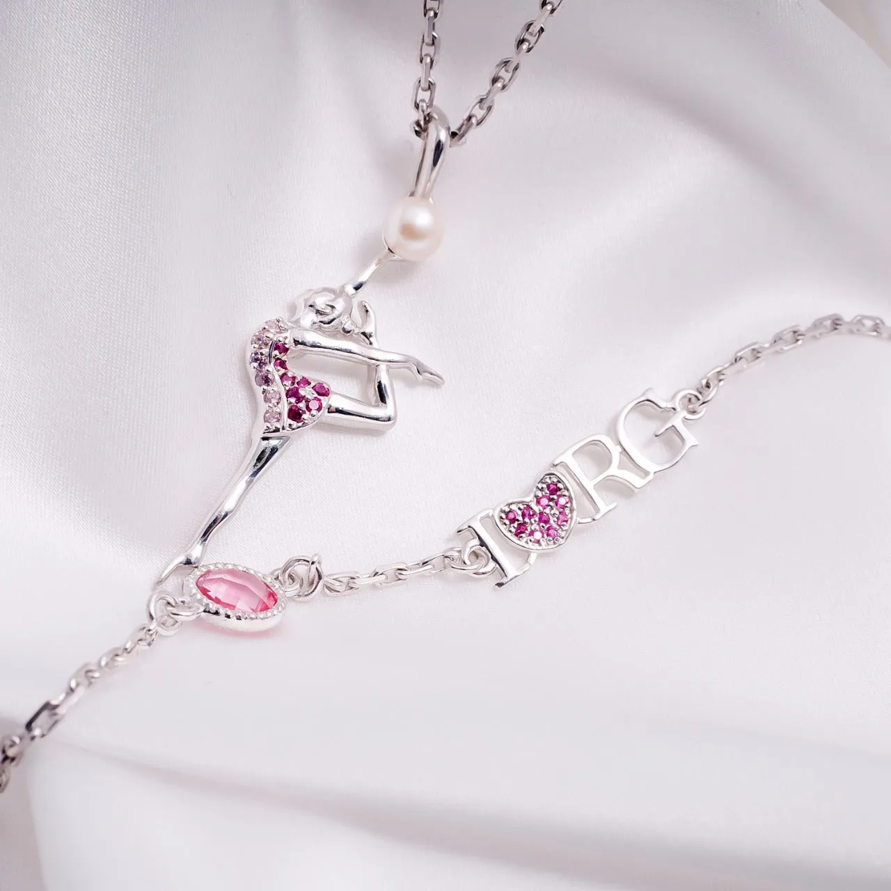 Silver Bracelet "I love RG"