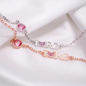 Silver Bracelet "I love RG"