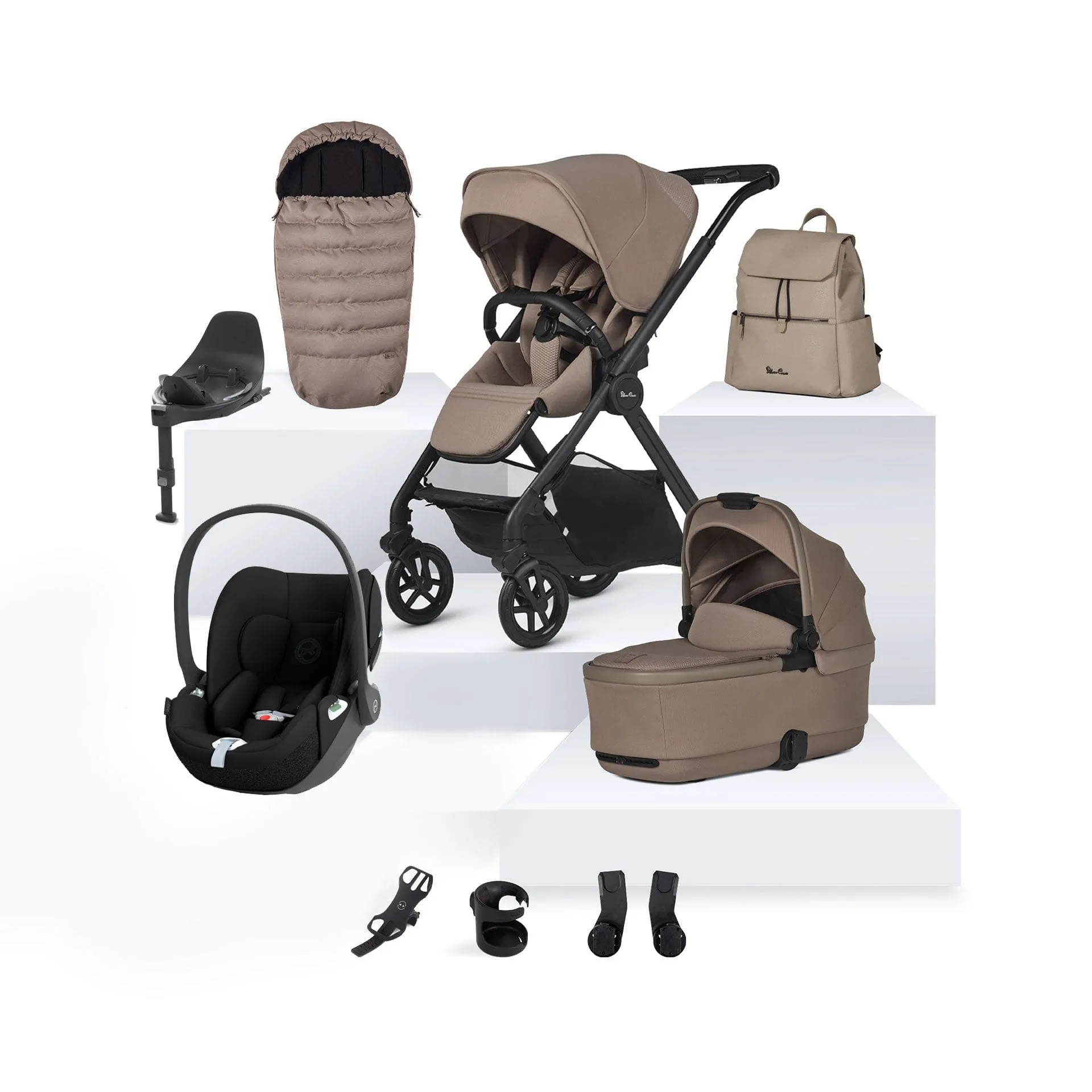 Silver Cross Reef 2 Cybex Travel System- Mocha