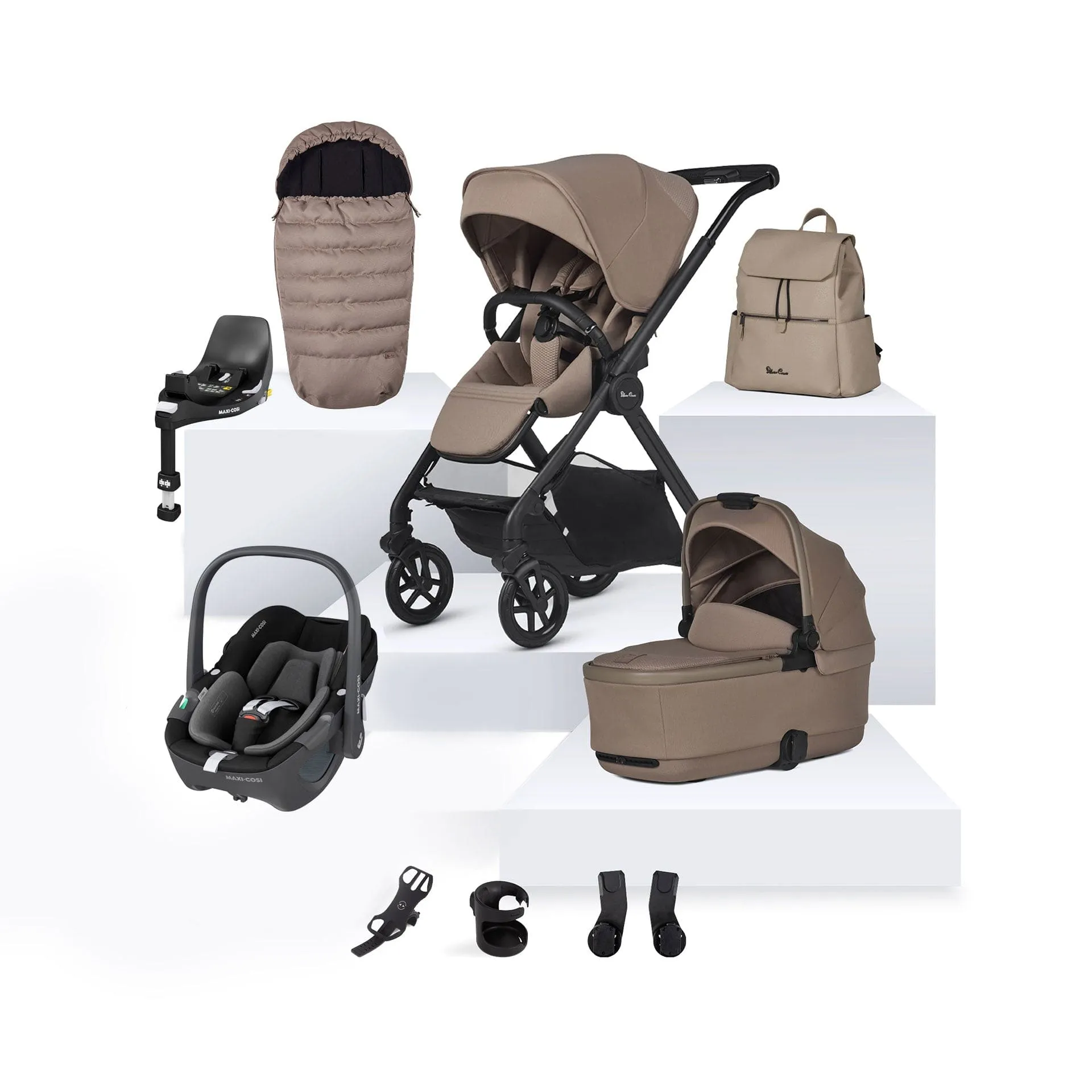 Silver Cross Reef 2 Maxi-Cosi Travel System- Mocha