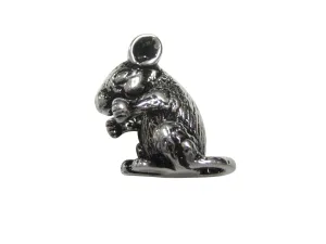 Silver Toned Detailed Chinchilla Magnet