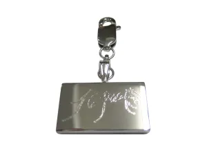Silver Toned Etched Detailed Ant Bug Insect Pendant Zipper Pull Charm