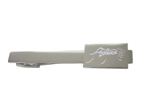 Silver Toned Etched Detailed Ant Bug Insect Square Tie Clip