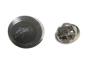 Silver Toned Etched Oval Detailed Ant Bug Insect Lapel Pin