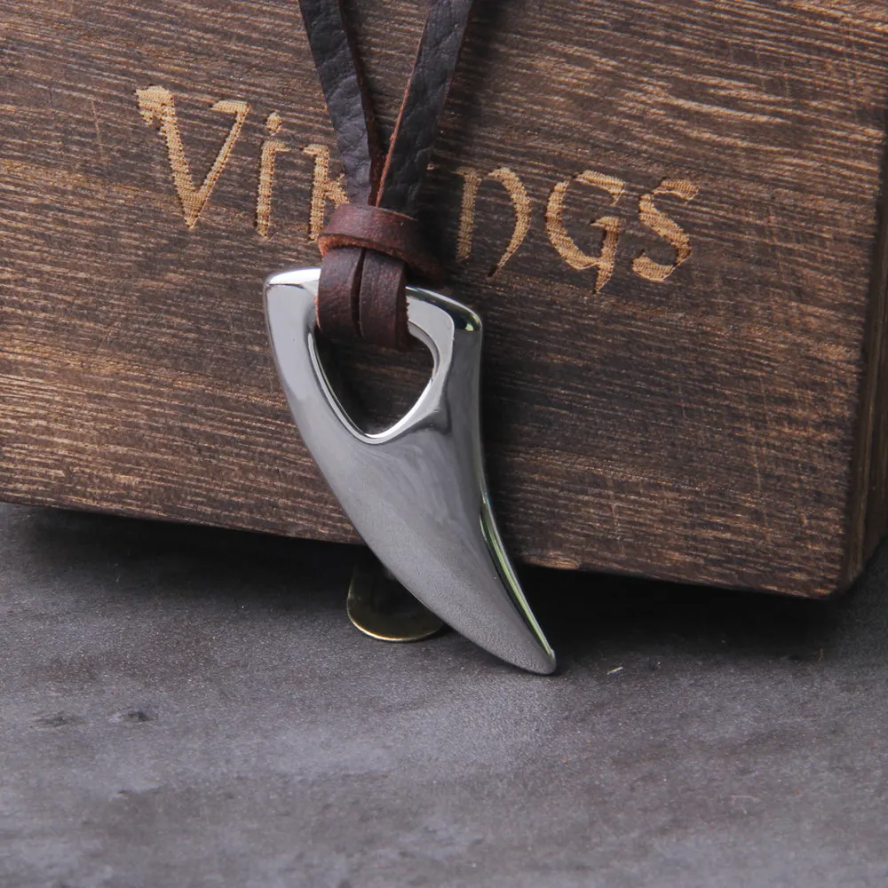 Simple Unisex Shark Tooth Necklace - Unisex in white or brown
