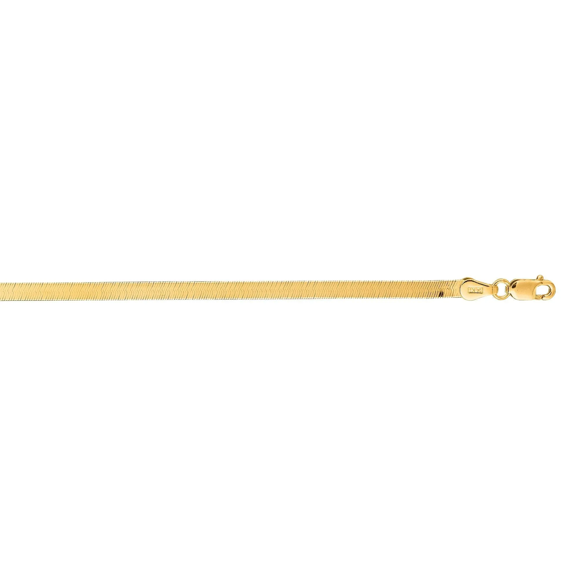 Sincerely Springer's 14k Yellow Gold 18" Herringbone Chain Necklace