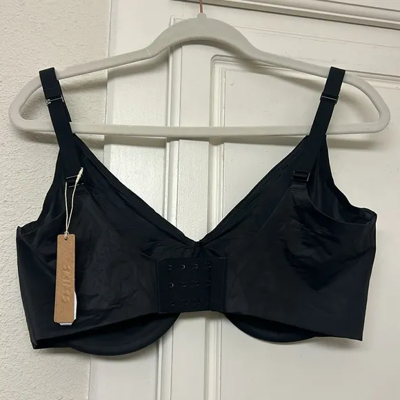Skims Bra 38DDDD Unlined Full Coverage Bra Onyx NWT black