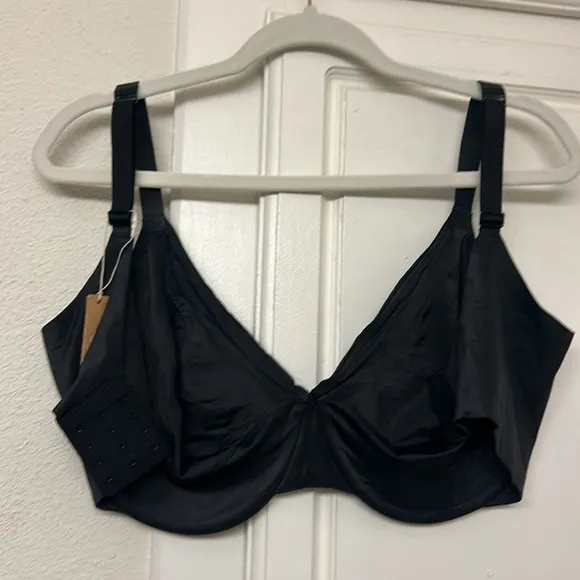 Skims Bra 38DDDD Unlined Full Coverage Bra Onyx NWT black