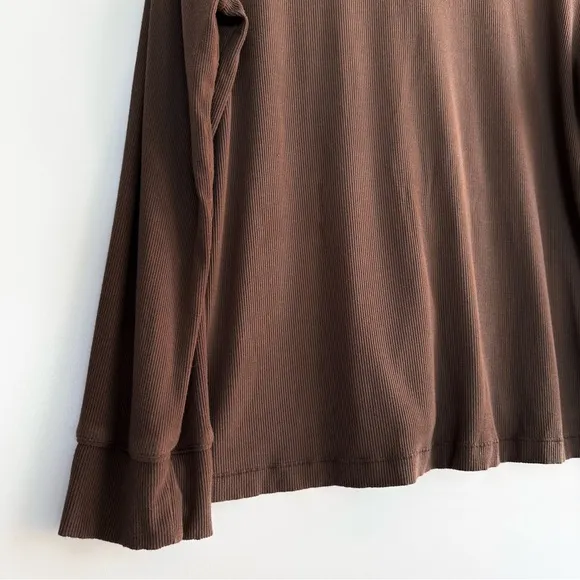 SKIMS Ribbed Long Sleeve Soft Modal Sleep Lounge Shirt