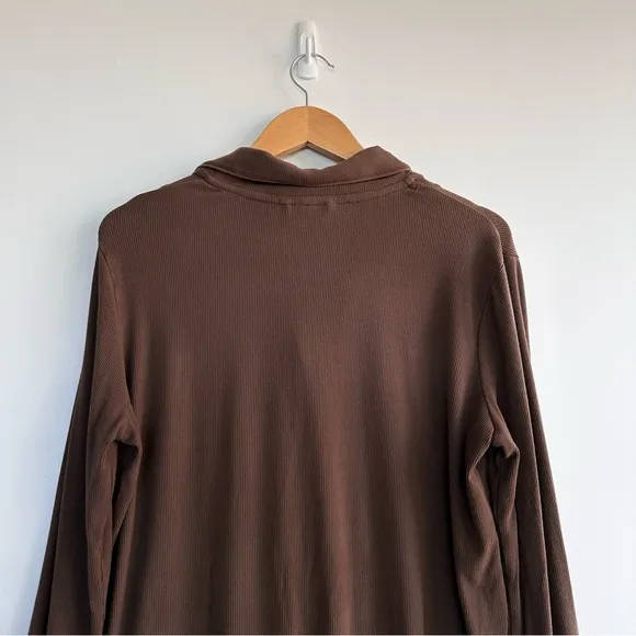 SKIMS Ribbed Long Sleeve Soft Modal Sleep Lounge Shirt